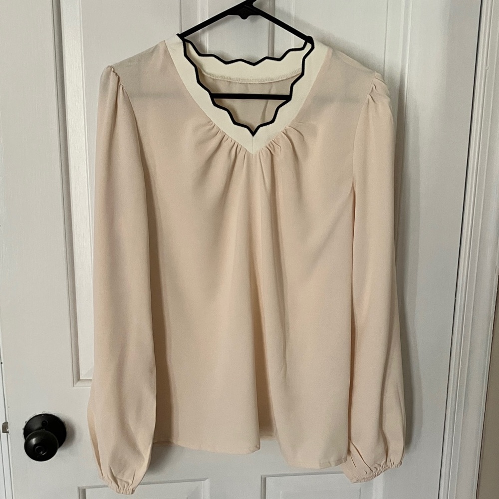 Elegant Cream Women's Top